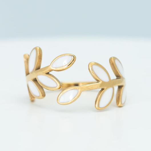 Gold Vine of Hope Ring in Ivory, Fair Trade, Give Freedom to Women!