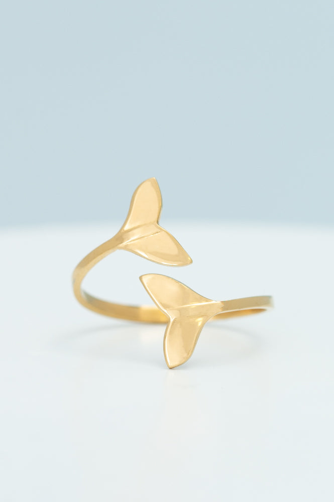 Whale Tale Wrap Ring in Gold, Give Freedom to Women!