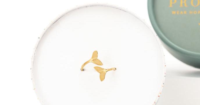 Whale Tale Wrap Ring in Gold, Give Freedom to Women!