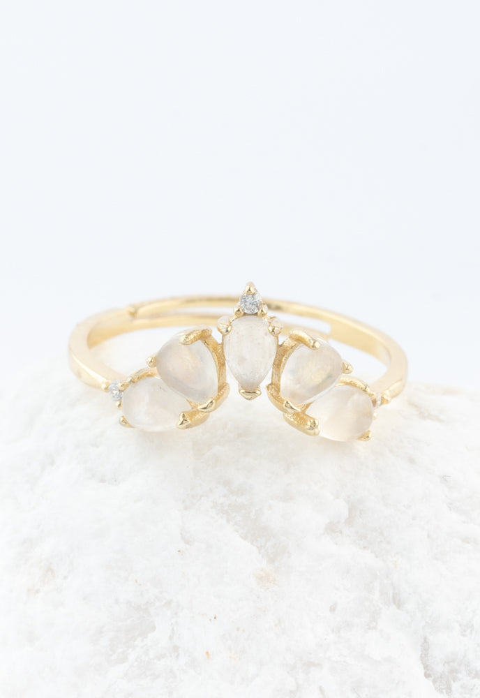 Gold Moonstone Ring - Gives Freedom & Hope To Women!