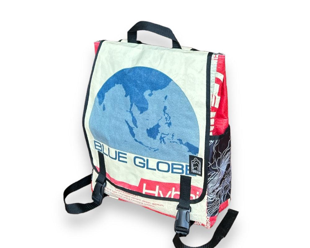 Square upcycled Backpack- Sustainable, Saves landfills