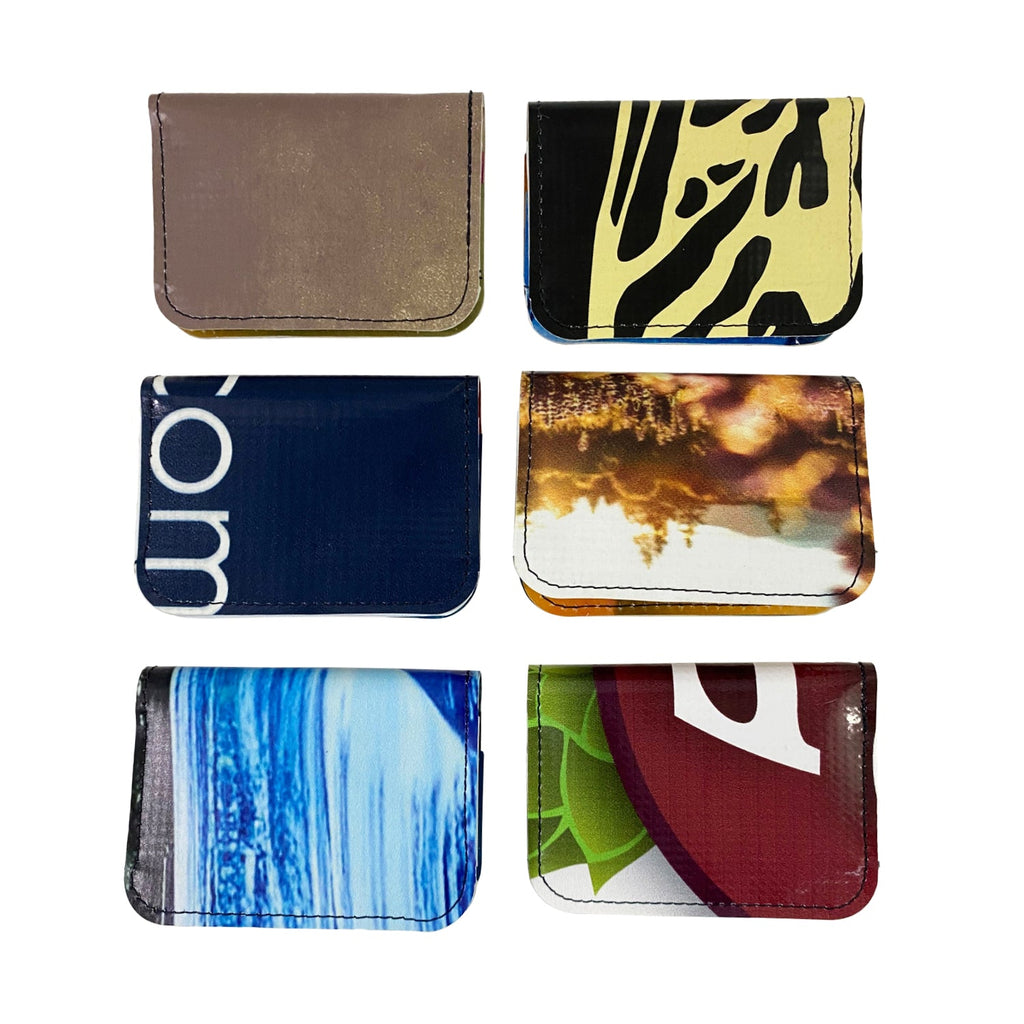 Bi-fold Wallet made from Upcycled Billboards, Saves Landfill Space!