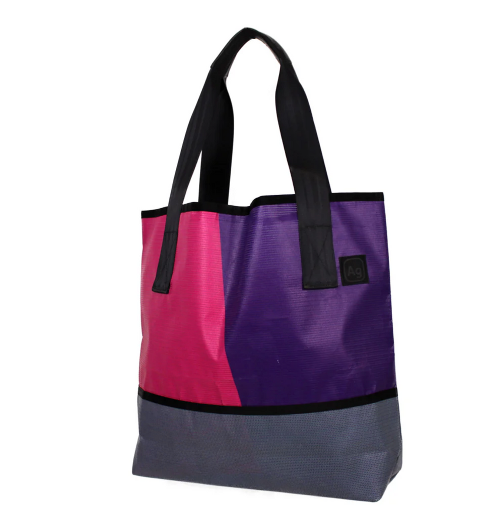 Recycled Billboard Banner Tote Bag, Large -  Made in the USA - Saves Landfill Space!