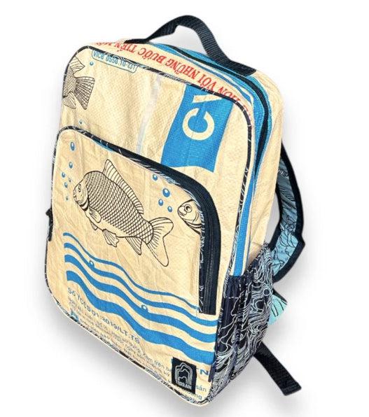 Square Upcycled Backpack, Eco-Friendly, Sustainable