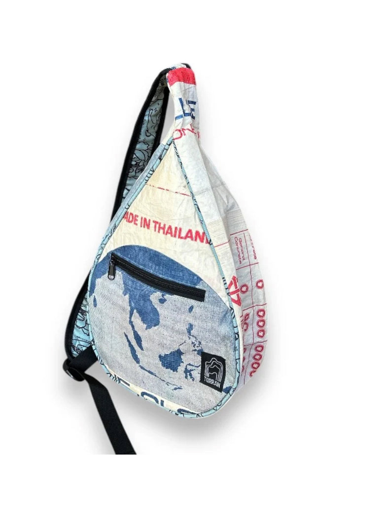 Upcycled Sling Backpack- Sustainable, Saves Landfills, Cambodia