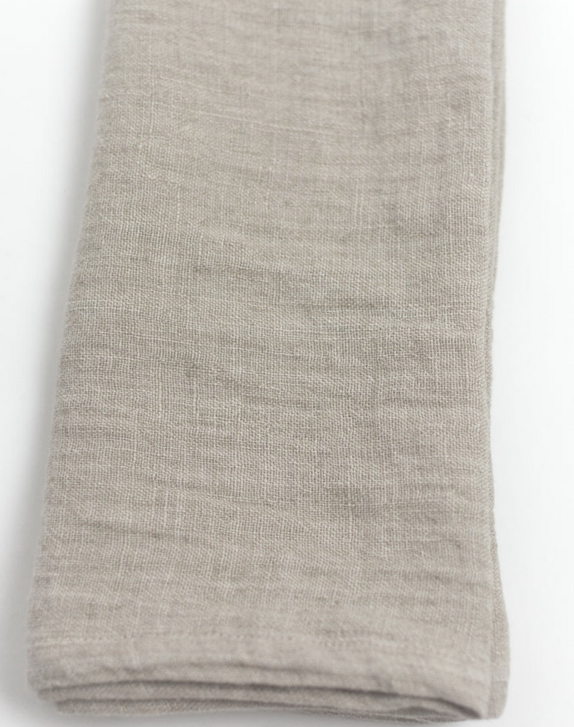 Set of 4 Hand Woven, Stone Washed Hemmed Dinner Napkins- Eco-Friendly, Fair Trade