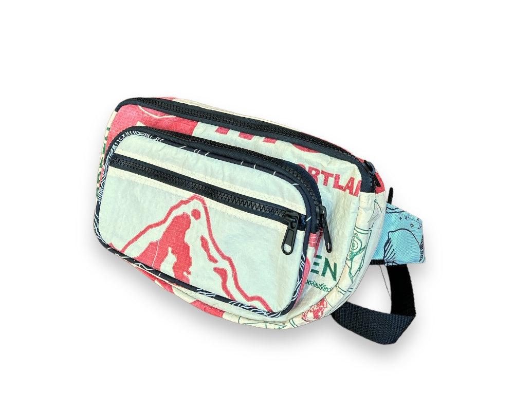 Upcycled Fanny Pack / Hip Bag  / Moon Bag / Belly Bag - Sustainable