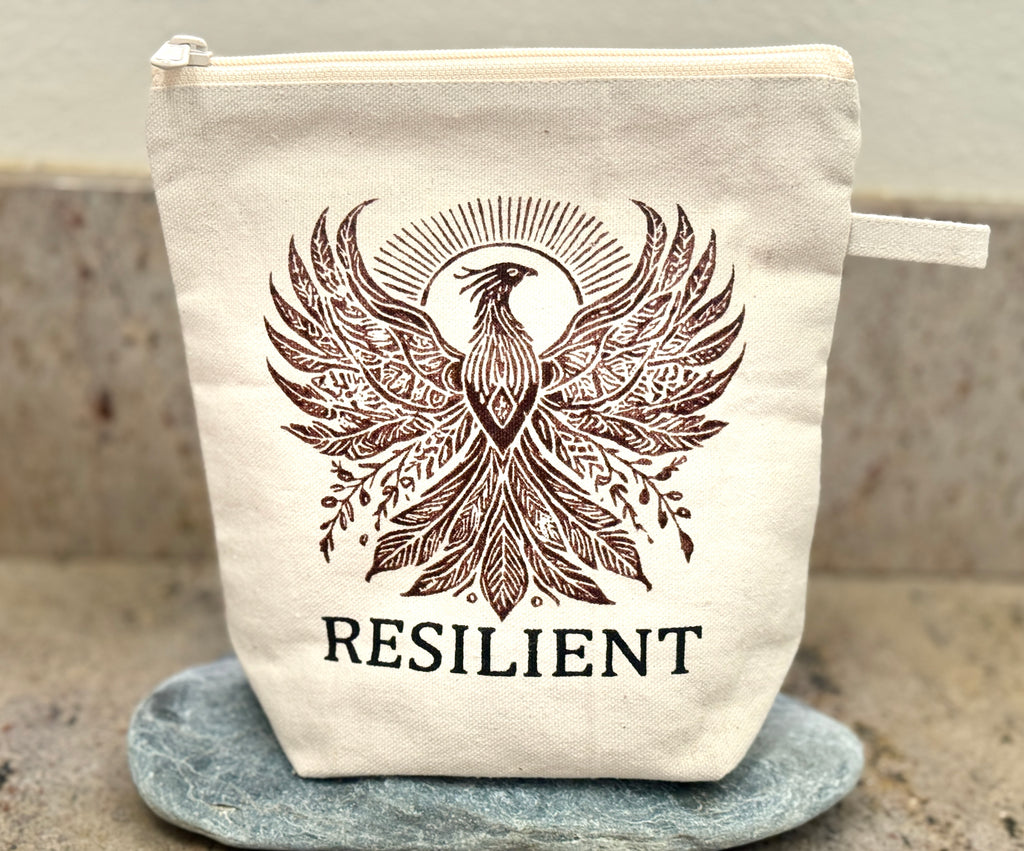 Rising Phoenix Resilient Cosmetic Bag - Handmade by Survivors