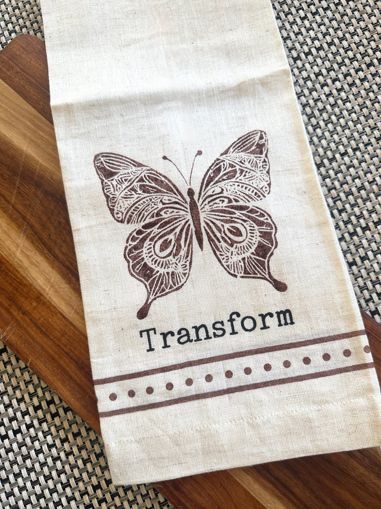 Butterfly Kitchen Tea Towel - Handmade by Survivors