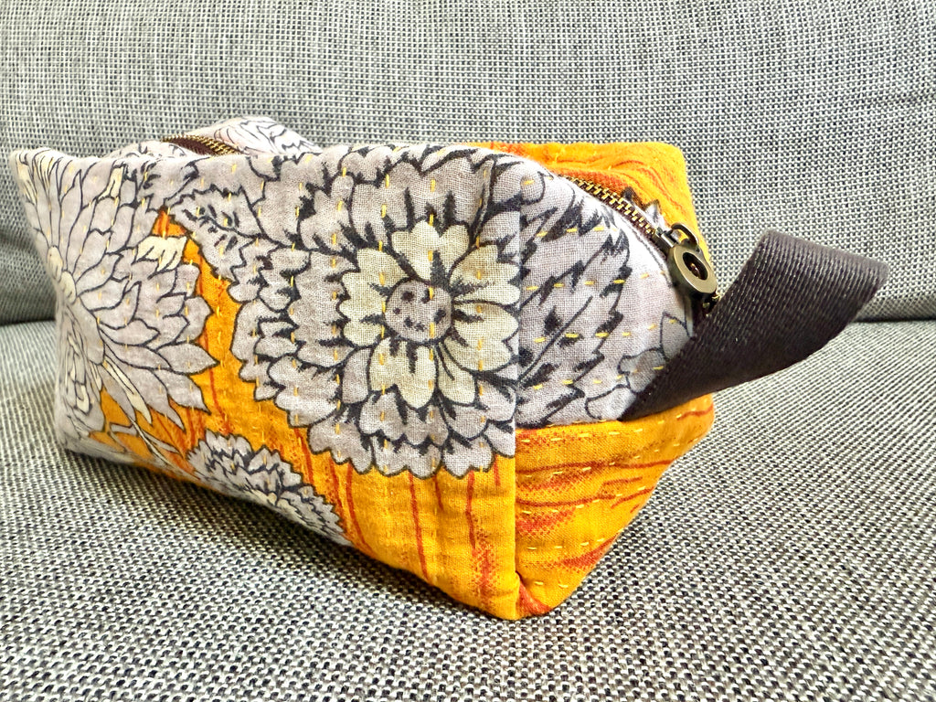 Upcycled Sari Cosmetic Bags - Handmade by Survivors