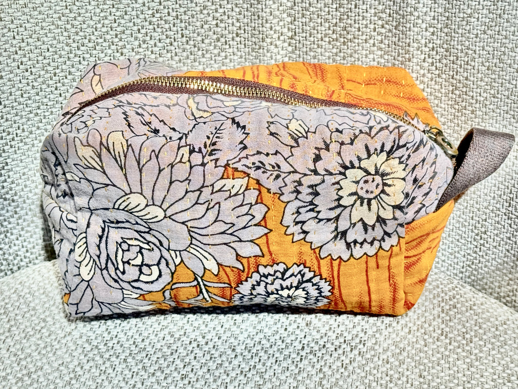 Upcycled Sari Cosmetic Bags - Handmade by Survivors