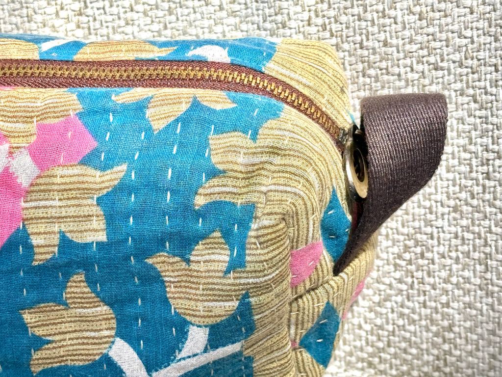 Upcycled Sari Cosmetic Bags - Handmade by Survivors