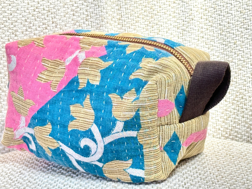 Upcycled Sari Cosmetic Bags - Handmade by Survivors