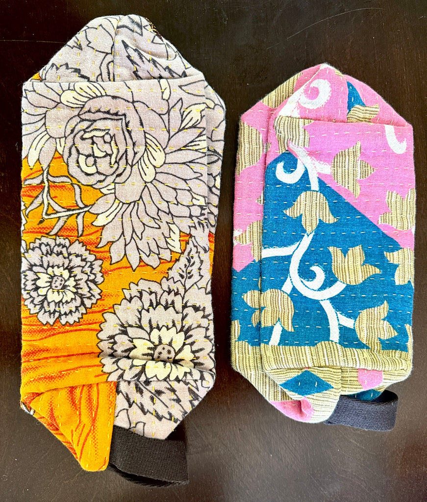 Upcycled Sari Cosmetic Bags - Handmade by Survivors