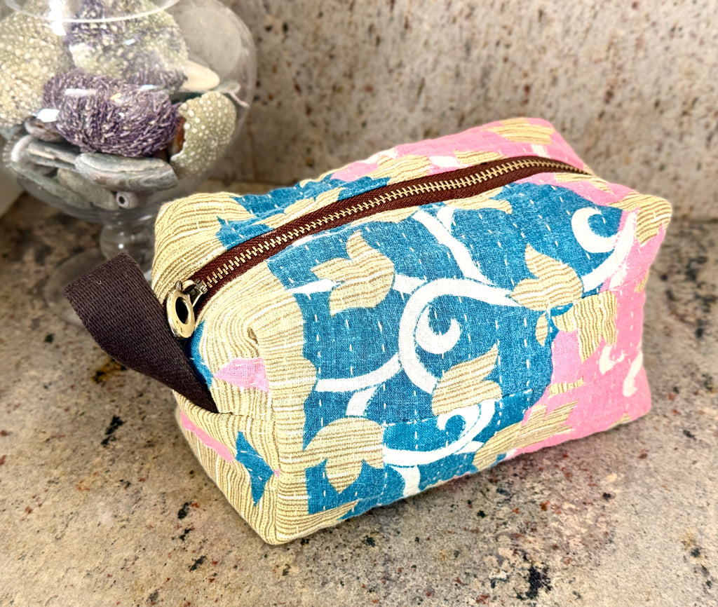 Upcycled Sari Cosmetic Bags - Handmade by Survivors