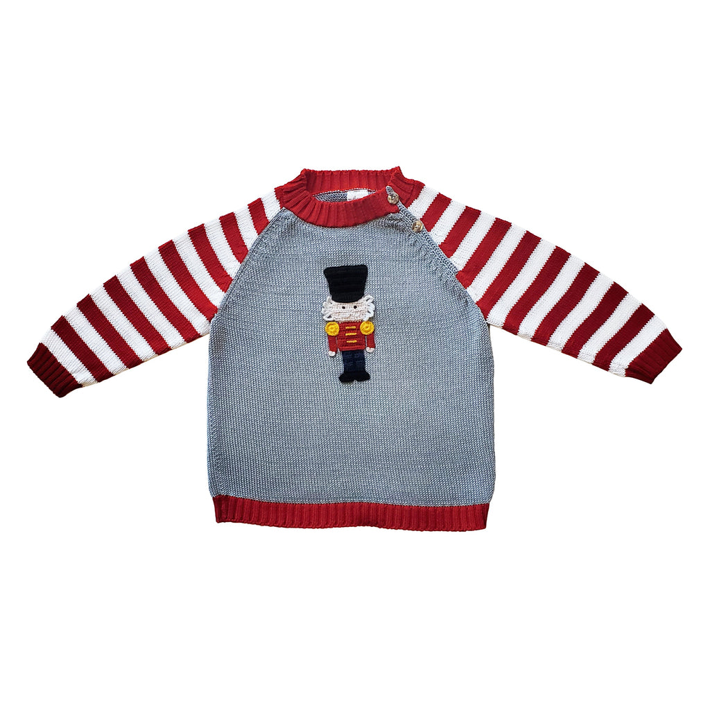 Hand Knit Nutcracker Christmas Baby & Toddler Sweater, Fair Trade, Armenia