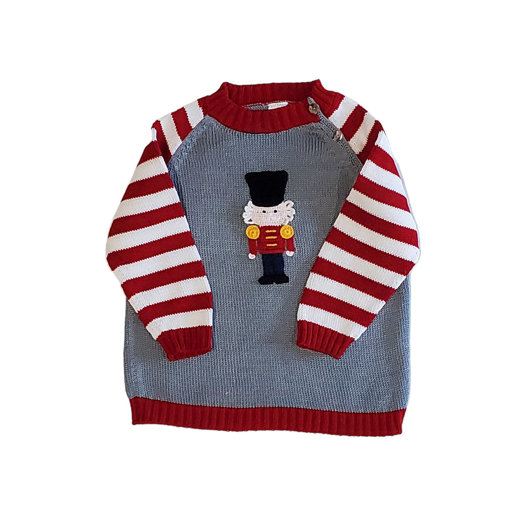 Hand Knit Nutcracker Christmas Baby & Toddler Sweater, Fair Trade, Armenia