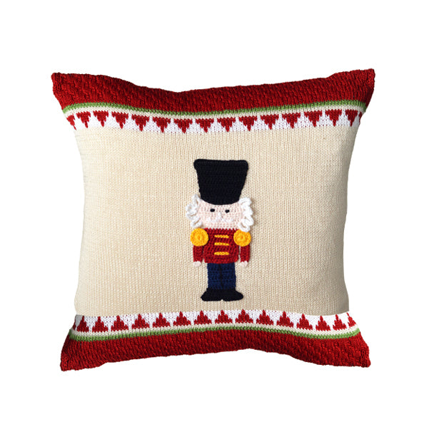 12" x 12" Handmade Nutcracker Christmas Pillow, Fair Trade