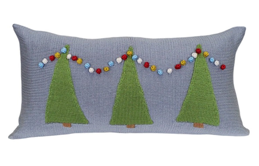 Handmade Three Tree Lumbar Christmas Pillow, Fair Trade, Armenia