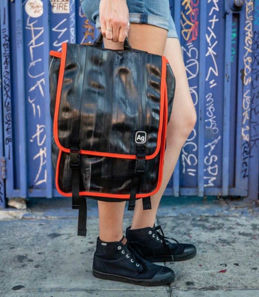 Upcycled Backpack- Made from Bicycle Tires in the USA, Sustainable, Saves Landfills