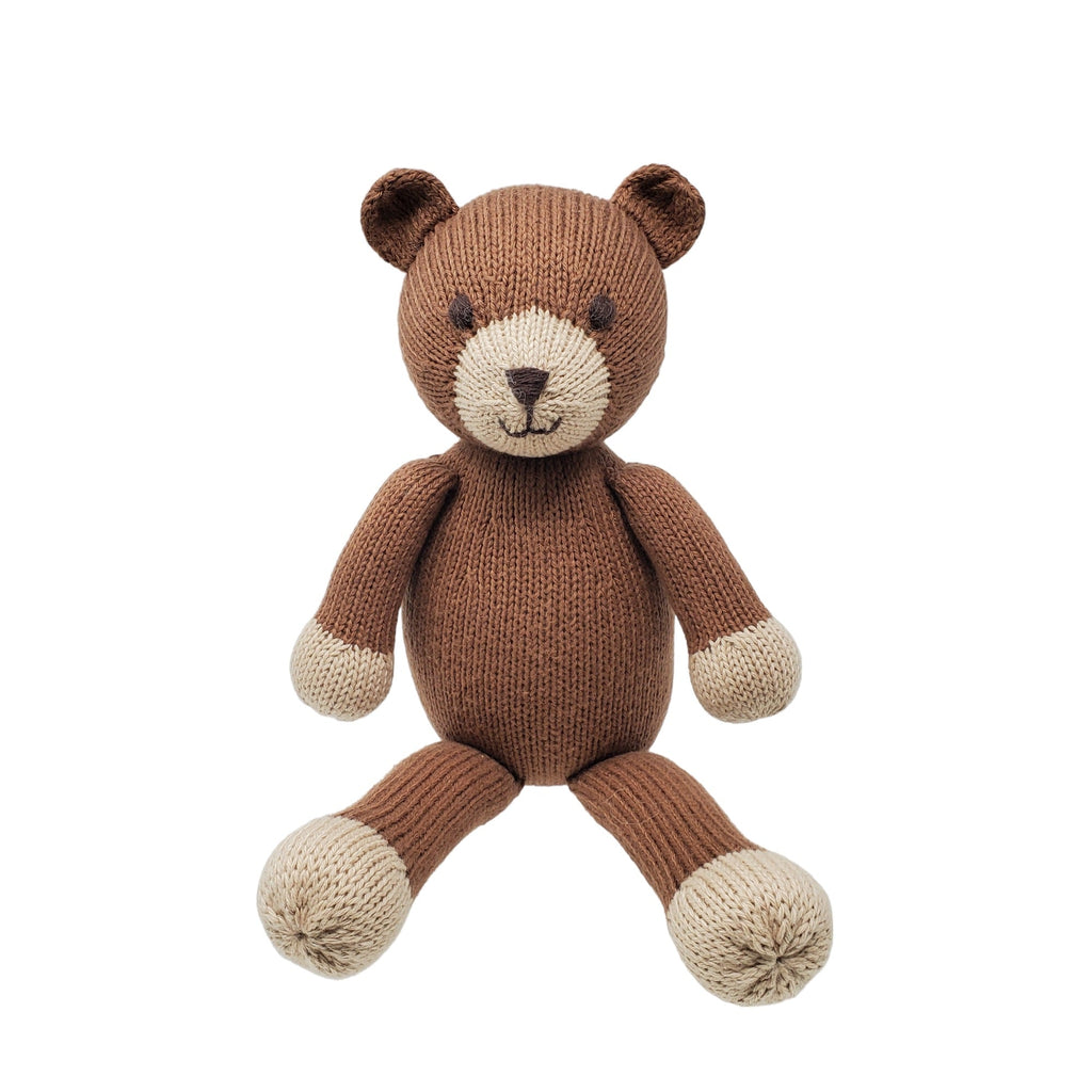 Hand Knit Teddy Bear Stuffed Animal, Fair Trade from Peru