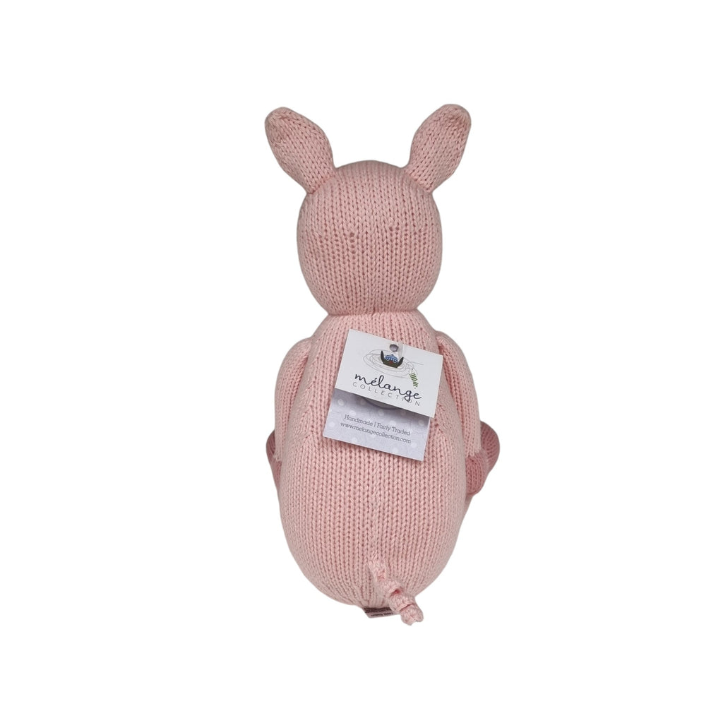 Hand Knit Pink Pig Stuffed Animal, Fair Trade Peru