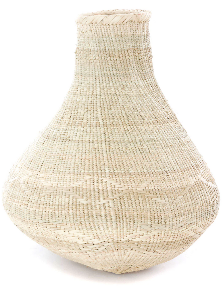 Handwoven Large Binga Calabash Vase Basket from Zimbabwe, Fair Trade