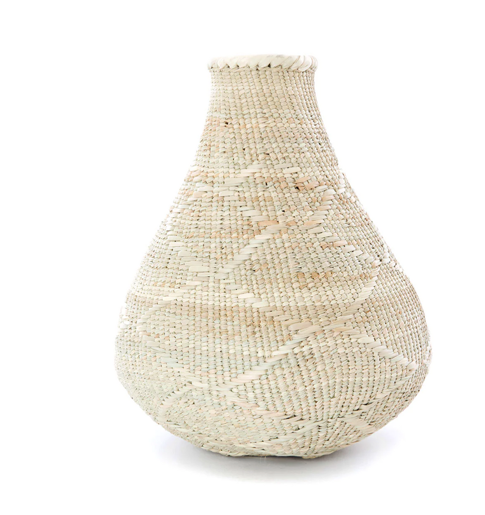 Handwoven Medium Binga Calabash Vase Basket from Zimbabwe, Fair Trade