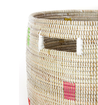 Handwoven Pixel Hamper Laundry Storage Basket (more colors), Fair Trade - Give Back Goods