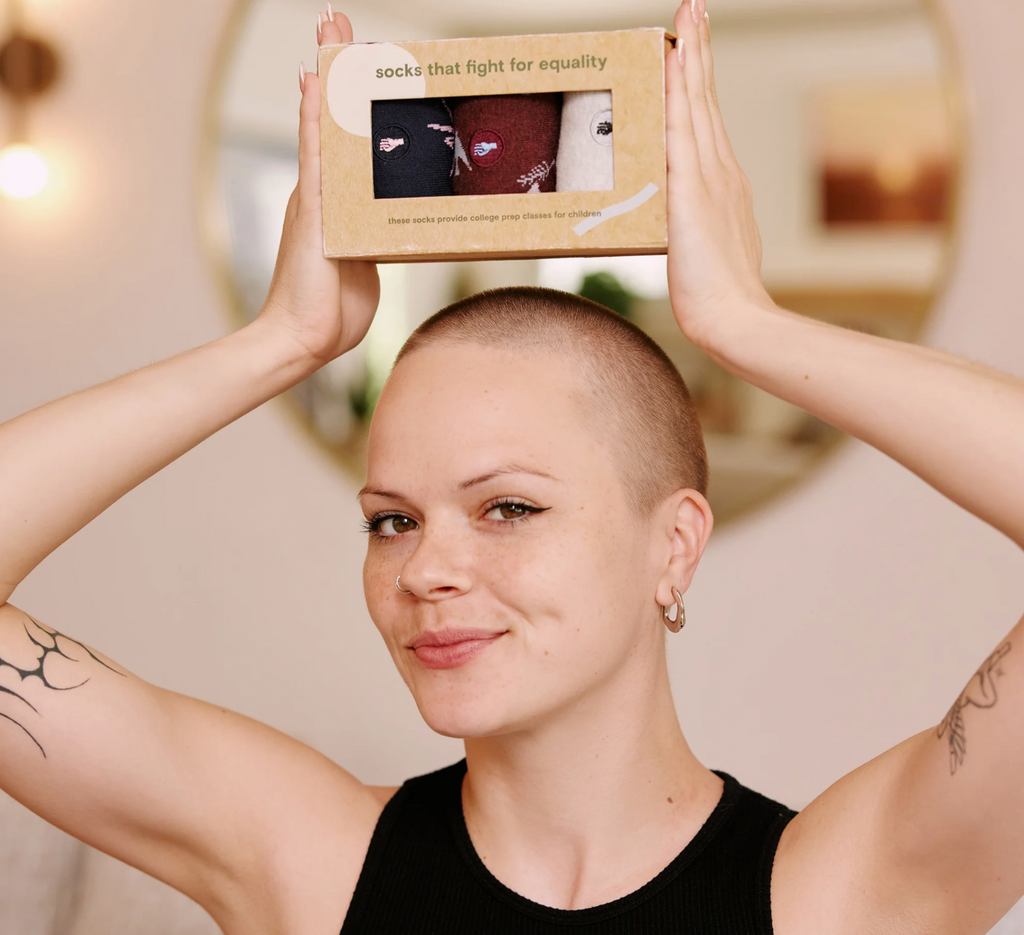 3 Pairs of Organic Socks in Gift Box that Helps Support Civil Rights, Education & Equality