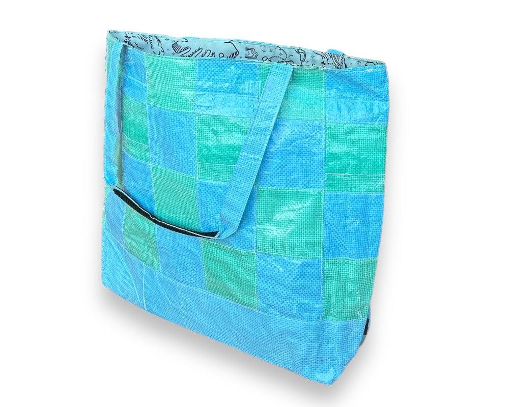 Large Upcycled Tote Bag - Sustainable- Saves landfill space!