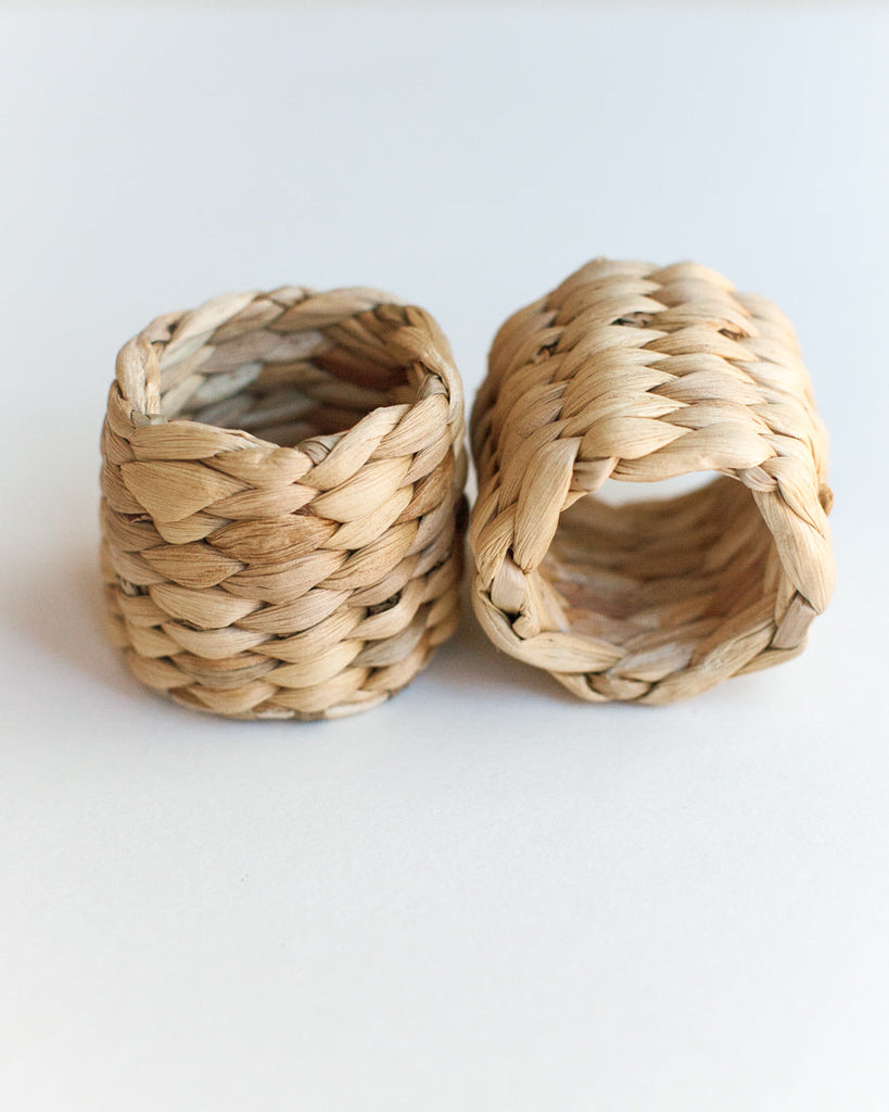 water hyacinth napkin rings