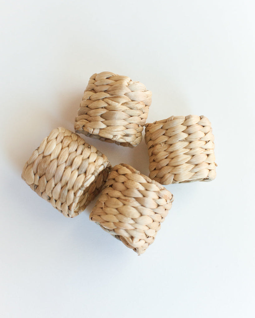 water hyacinth napkin rings handcrafted in vietnam