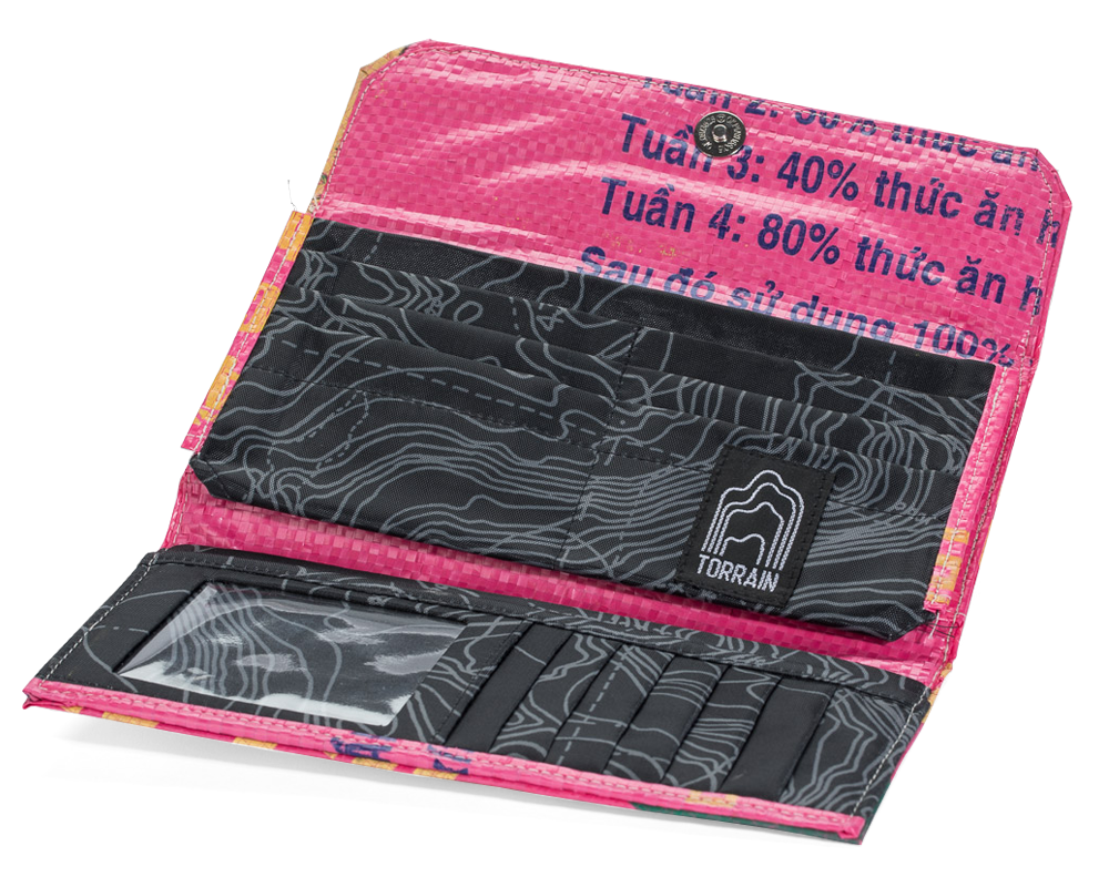 Large Upcycled Tri-Fold Wallet, Sustainable, Saves Landfill Space!