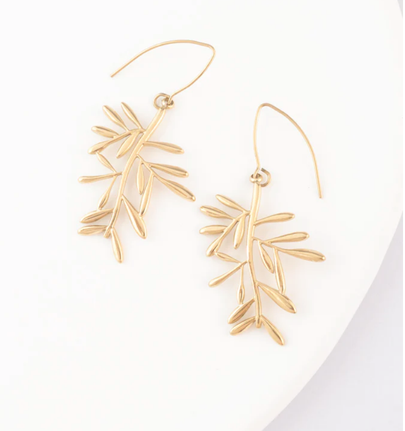 14k Gold Plated Branch Earrings, Give freedom, careers & education to exploited girls & women!