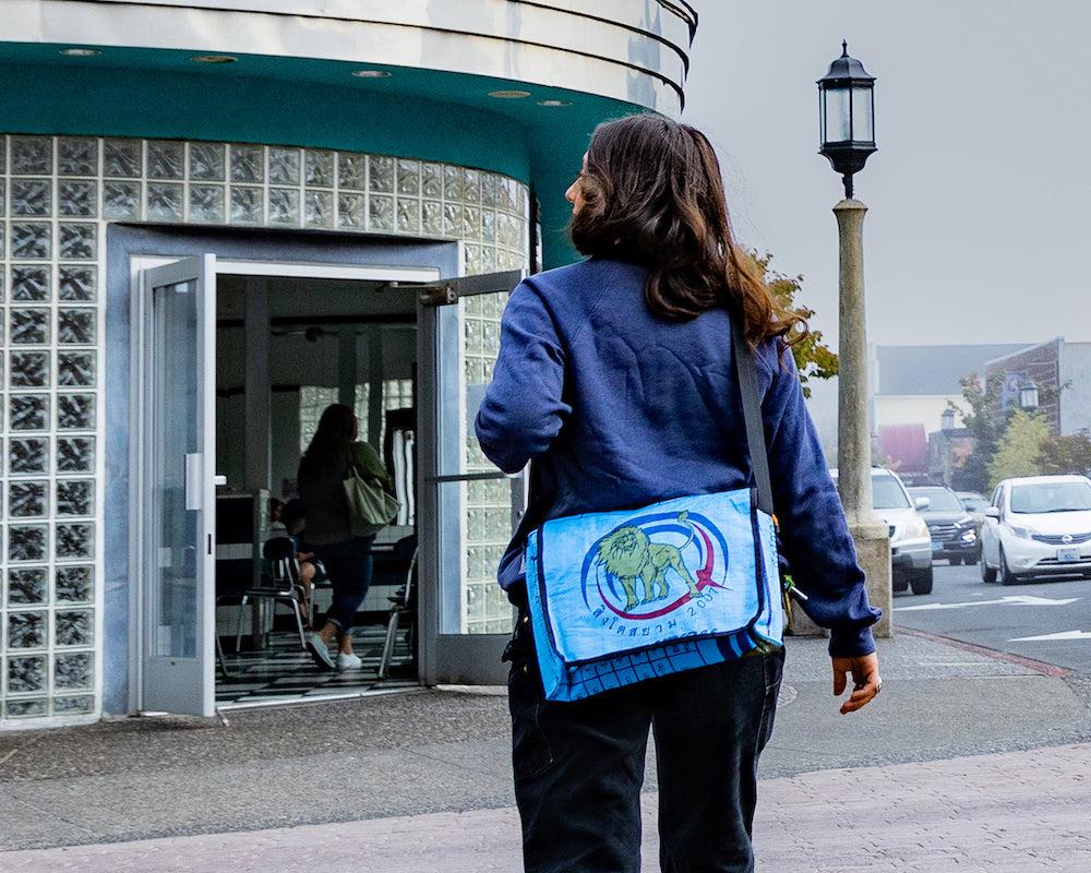 Upcycled Messenger Bag/ Purse- Saves Landfill Space!