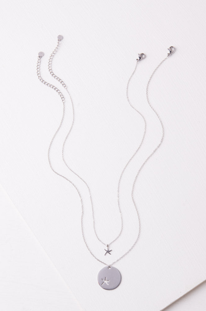 Silver Starfish Pendant Necklace Set - Give Hope & Freedom To Women!