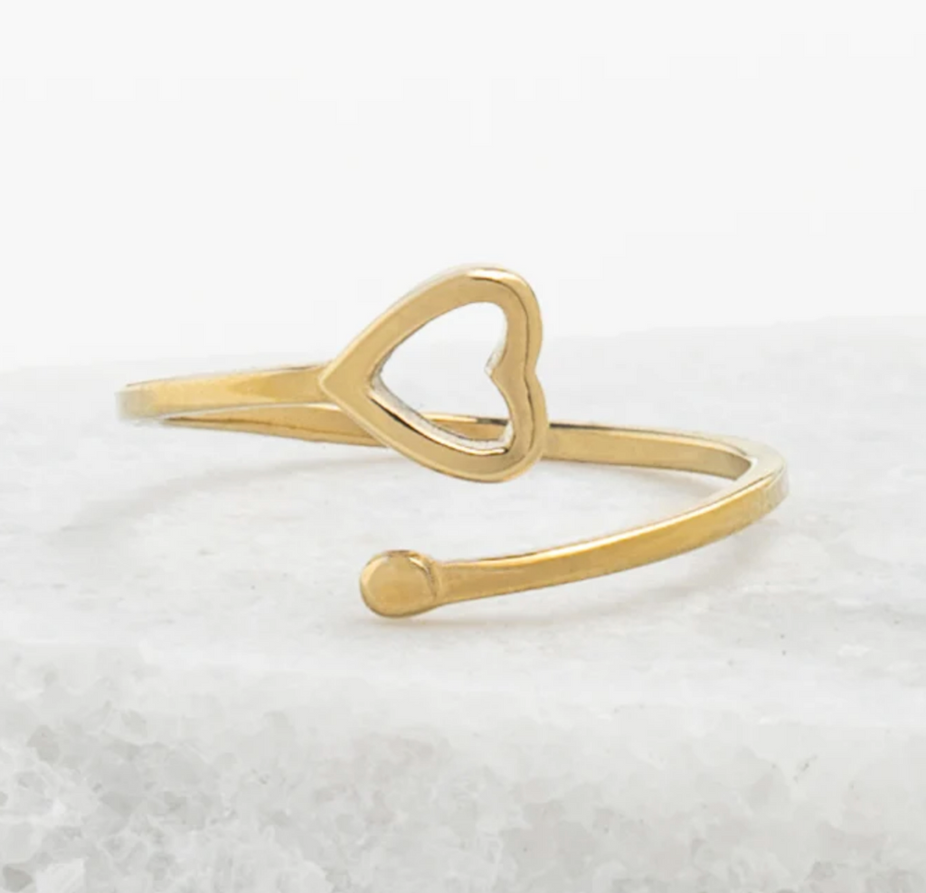 Adjustable Gold Heart Ring, Give freedom to exploited girls & women!