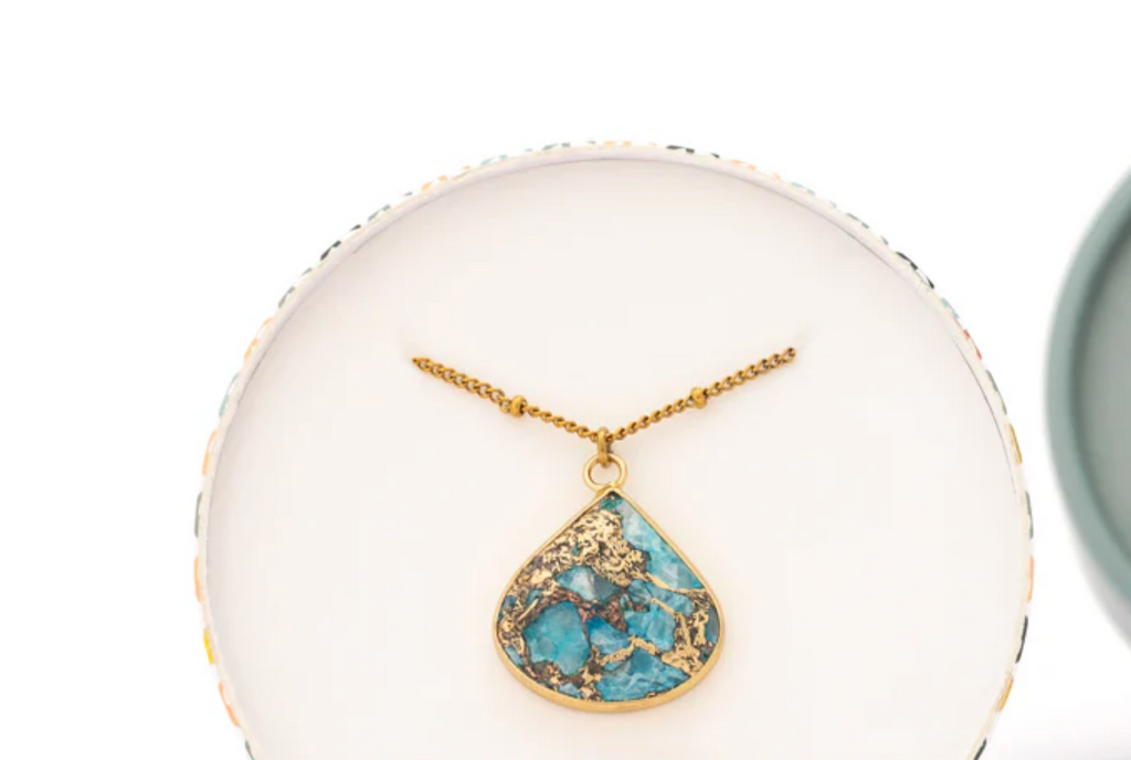 Gold Emperor Stone Necklace - Give Hope and Freedom to Women!