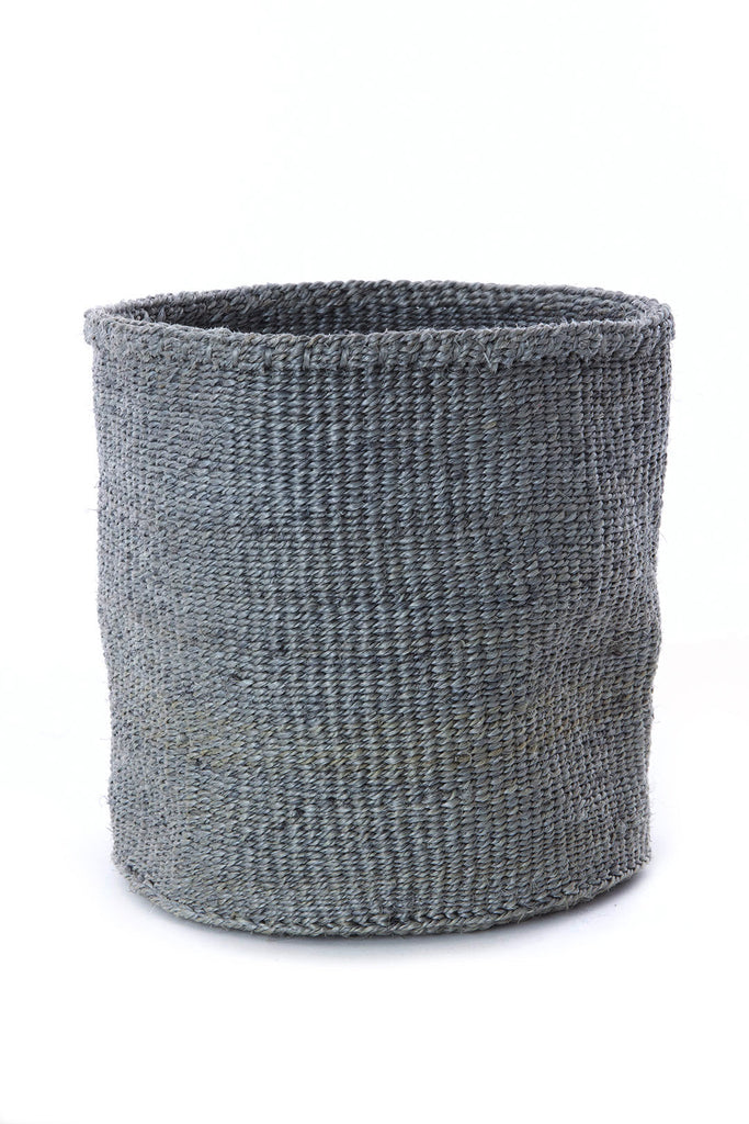 Set of Three Handwoven Gray Sisal Nesting Storage Baskets, Fair Trade, Kenya