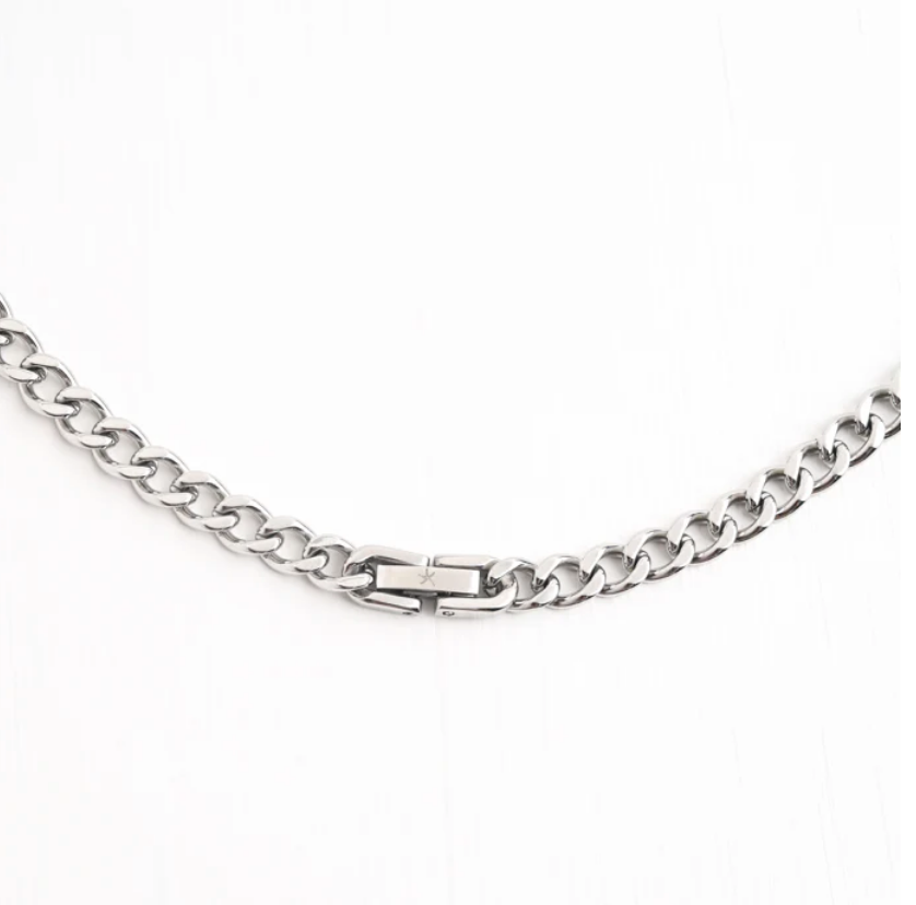 Unisex Link Chain Necklace, Stainless Steel - Give freedom, careers & education to exploited women and girls!