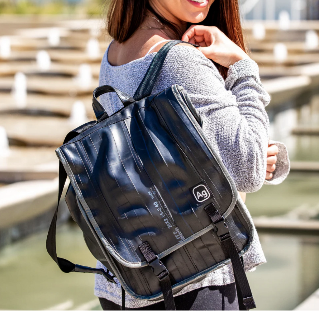 Upcycled Backpack- Made from Bicycle Tires in the USA, Sustainable, Saves Landfills