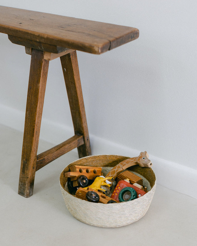 Handwoven Palm Fruit Basket, Fair Trade, Mexico