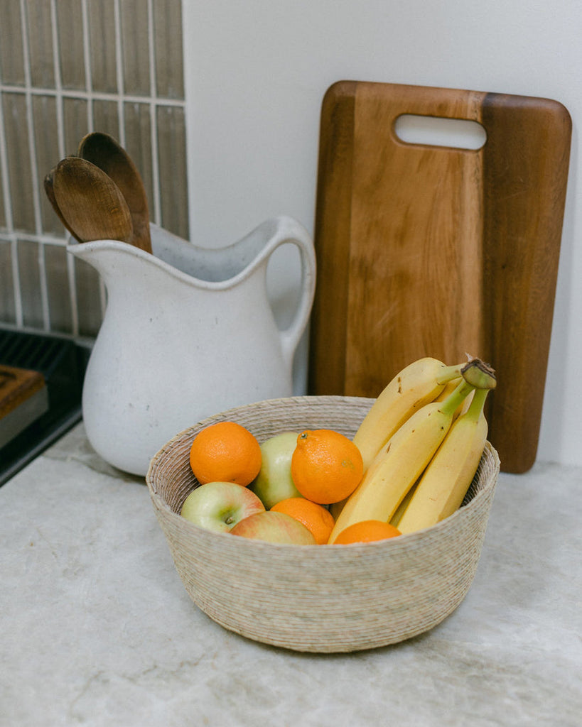 Handwoven Palm Fruit Basket, Fair Trade, Mexico