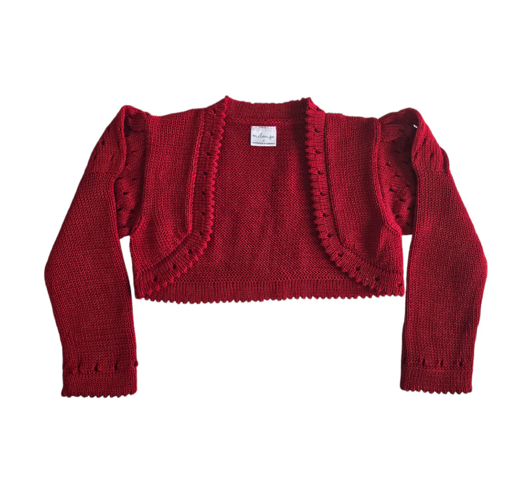 Hand-Knit Christmas Red Cardigan, Baby & Toddler, Fair Trade from Armenia