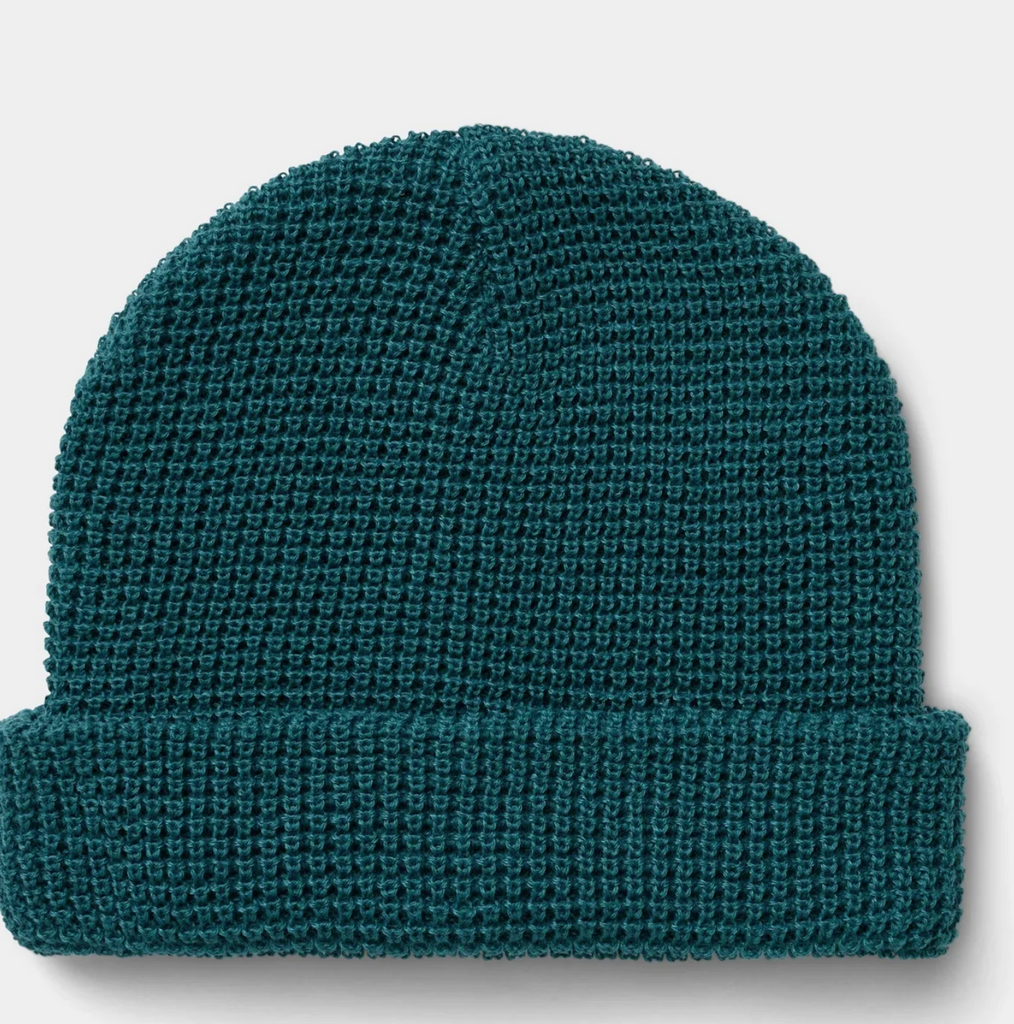 Waffle Beanie Hat- Men or Women, Grey, Black, Teal- Fair Trade, Recycled Yarn