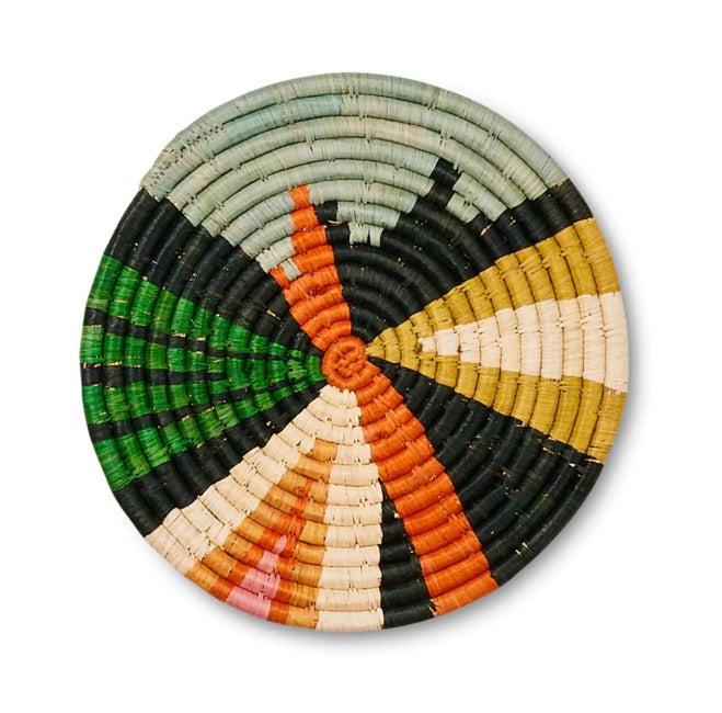Set of three Hand Woven Colorful Basket Bowls, Fair Trade, Rwanda