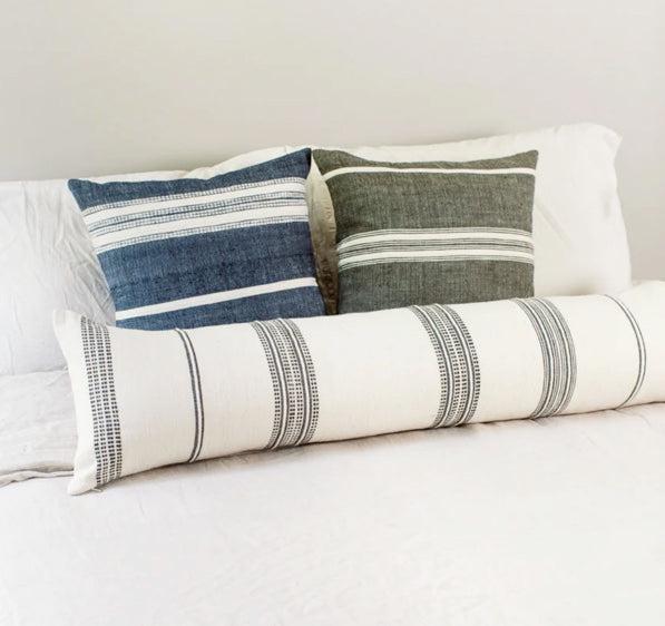 12" x 48" Hand Woven Lumbar Pillow cover, Cotton, Fair Trade