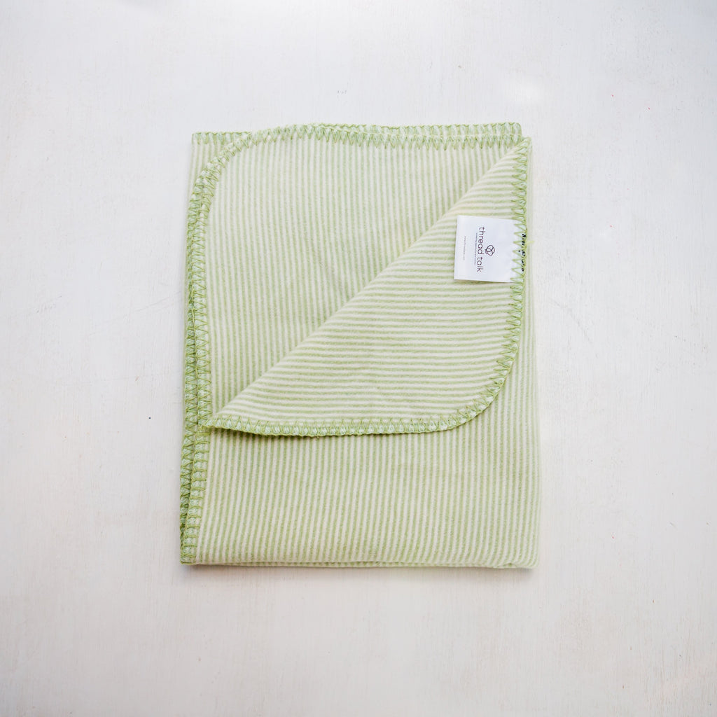 Organic Cotton Green Blanket - 30x40" - Supports Domestic Violence Victims