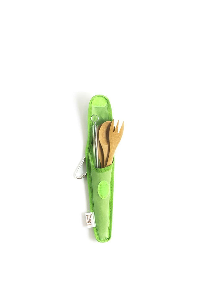 Kids Bamboo Utensil Kit & 6" Glass Straw- Eco-Friendly-  Save Our Planet from Plastic! - Give Back Goods